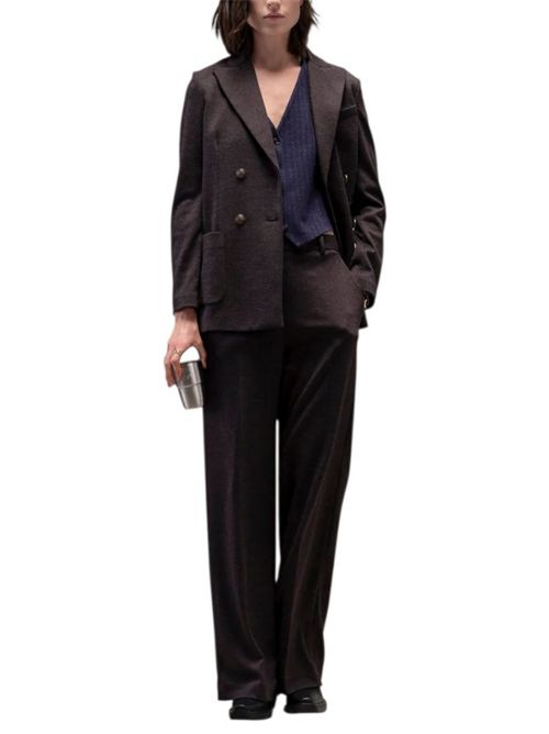 giacca donna in lana diagonale antracite Circolo 1901 | FD3760C187